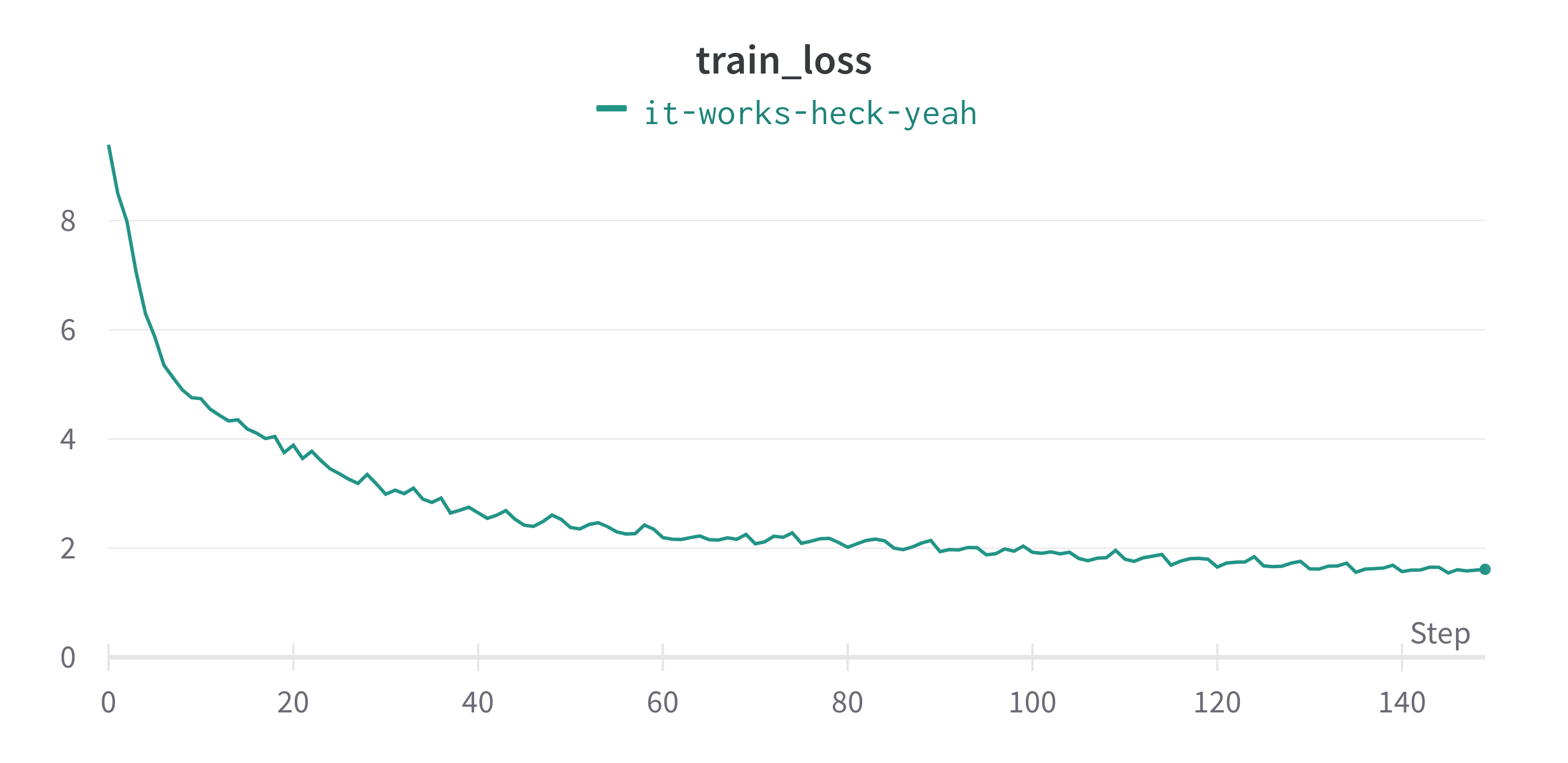Training loss curve