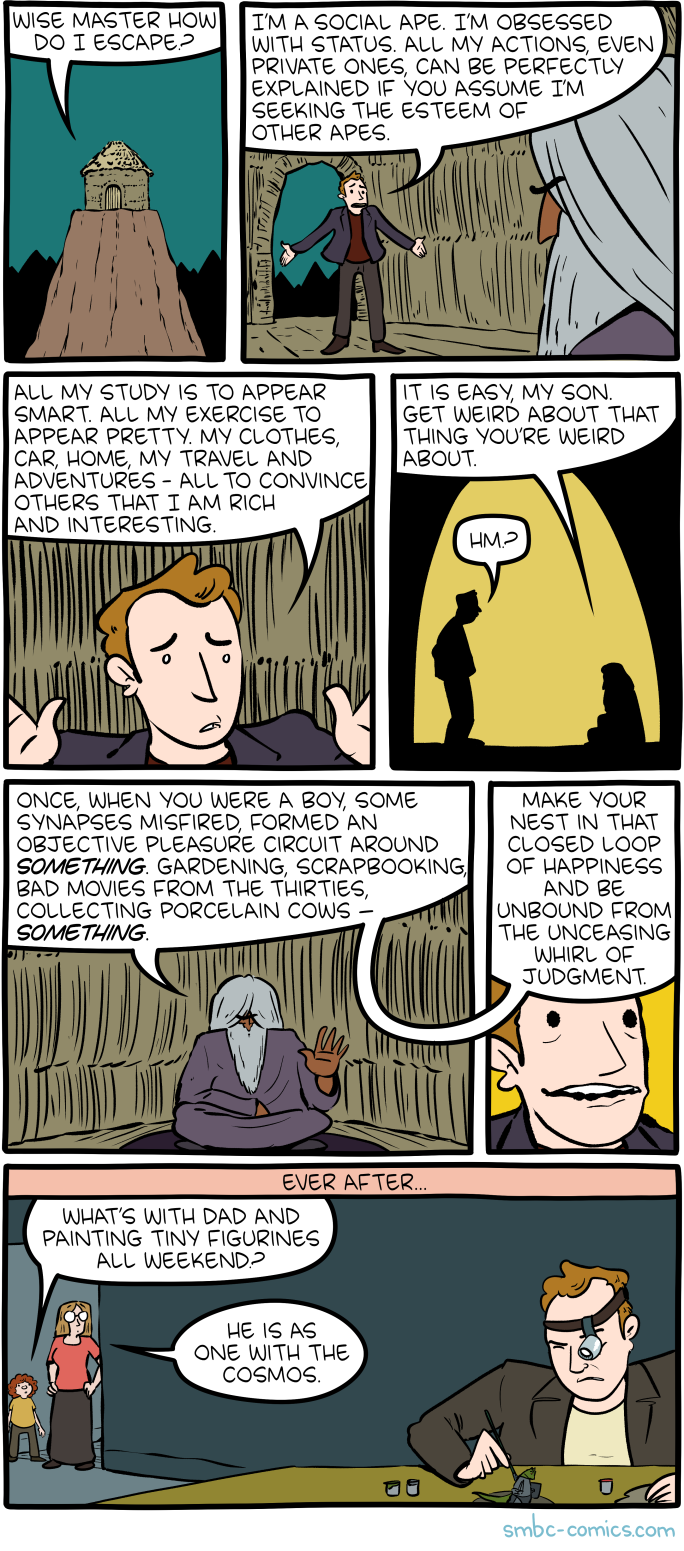 SMBC comic &ldquo;Escape&rdquo; by Zach Weinersmith